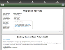 Tablet Screenshot of duxburyyouthbaseball.com